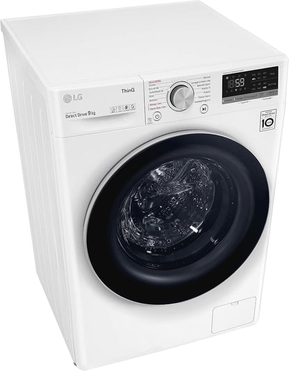 LG F4WV509S1E 9 kg AI DD™ – Lavadora Inteligente Inverter con Vapor Higienizante, WiFi y TurboWash